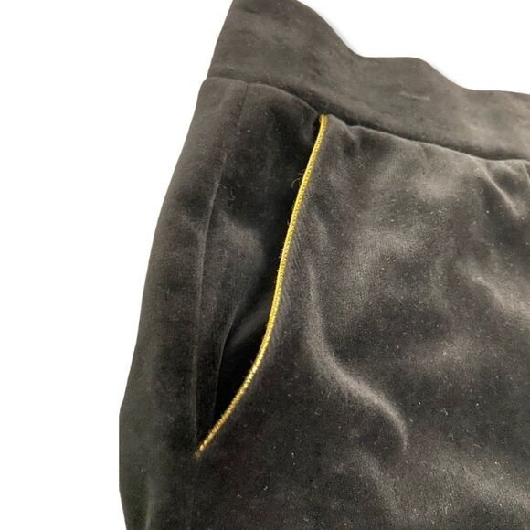 LRL Lauren Ralph Lauren Black/Gold Velour Tracksuit - Picture 10 of 14